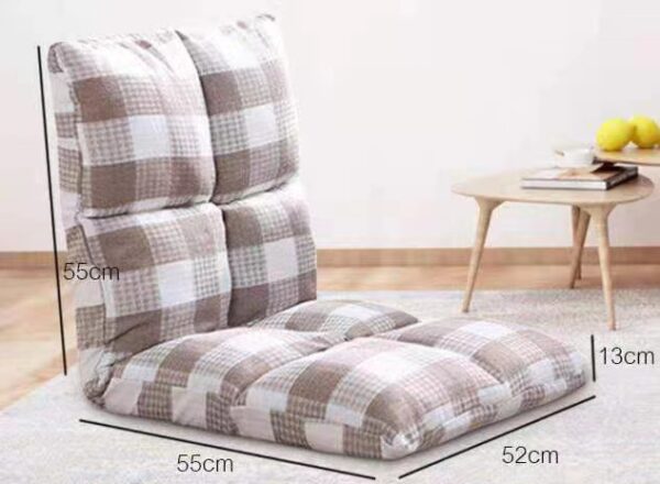 Adjustable Floor Sofa Chair Covered in Printed Flannel